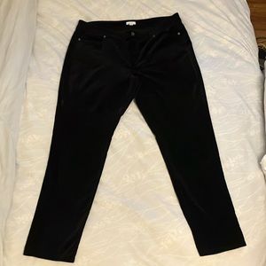 J Jill black velvet pants.